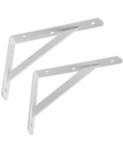 Dewell 2 Stück 20,3 cm Stativ-Regalhalterungen, für Schallisolation, bauliche Balkone, stabil, WeißeWT200