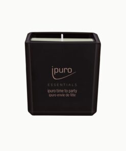 IPURO Dekorative Duftkerze Time to Party - Puristische Kerze im Glas - Intensive Duftnote mit karamellig-fruchtigen Note