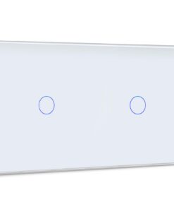 BSEED Led Touch Lichtschalter für Wohnzimmer EU Standard | BSEED Touch Lichtschalter Weiß Kompatibel mit LED Lampe | BS