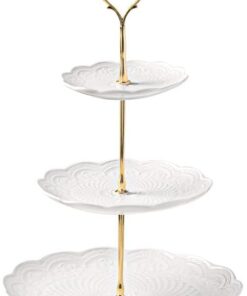 Sweejar Home Keramik-Kuchenständer Rosa Weiss Hochzeit Dessert katılım