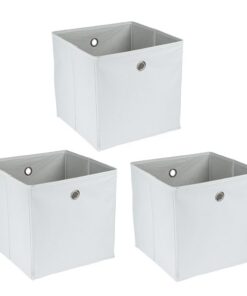Ideen mit Herz Weißer Aufbewahrungsboxen 30 x 30 x 30 cm | faltbar | 3 Stück