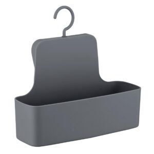 WENKO Duschcaddy Barcelona - Duschregal zum Hängen, mit beweglichem Haken, bohrungsfreie Befestigung, Anthrazit