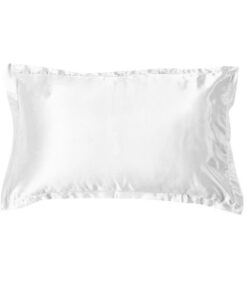 Satin Kissenbezug 2 Stück Maulbeerseide-Kissenbezug für Erwachsene (Weiss)