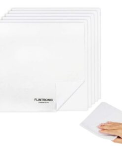 Flintronic 6er Pack Reinigungstücher für Selbstversorgung, Fusselfreie Tücher, zum Ölen von Holz und Reinigen von Glas,