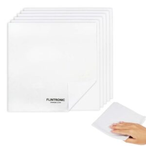 Flintronic 6er Pack Reinigungstücher für Selbstversorgung, Fusselfreie Tücher, zum Ölen von Holz und Reinigen von Glas,