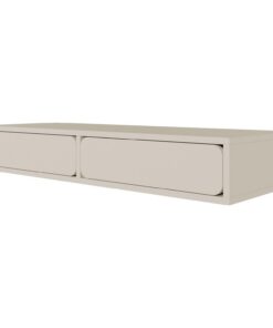 Selsey Wuwu Minimalistischer Schminktisch Graubeige 110x35x17 cm, perfekt für Schlafzimmer & Ankleidezimmer, robuste Lam