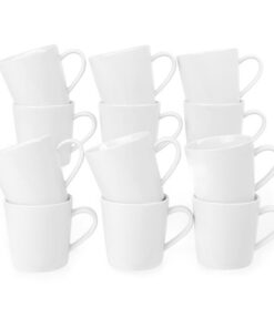 Holst Porzellan Kaffeebecher 12er Set 0,24 l KT 005 FA3 Porzellan Weiß