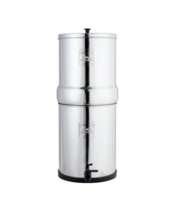 British Berkefeld Schwerkraft-Wasserfiltersystem – Edelstahl-Filtersystem mit 2 Doulton NSF-zertifizierten Keramik-Ultra