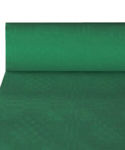 Papstar NEU Dunkelgrüne Damasttischdecke 50x1m für Wohnzimmerszenen