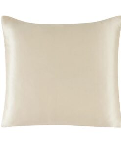 Satin Kissenbezug Reiner Seide 40 x 40 cm Beige Gray Reißverschluss