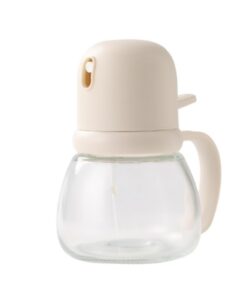 Ölsprüher Öl Sprühflasche Push-Typ Glas Öl Sprayer für Air Fryer, Kochen und Barbecue - Beige - 500ml