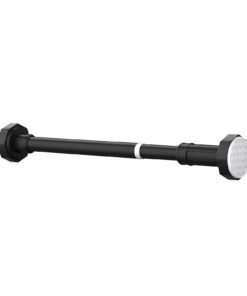 Teleskopstange zum Klemmen – Verstellbare Duschvorhangstange 50–80 cm, Schnellmontierbare Schwarze Teleskopstange ohne B