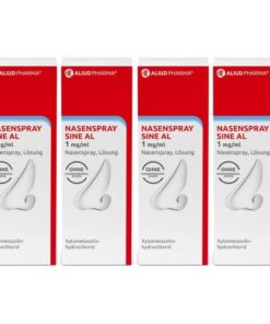 Nasenspray sine AL 1 mg/ml für Schnupfen - Entschlürfen, Antibakteriell, 4x15 ml