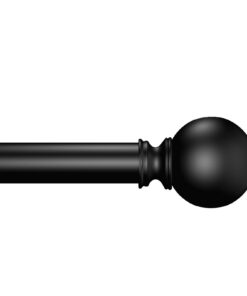 Joydeco robuste Gardinenstangen für Outdoor-Fenster - 3 bis 66 cm, verstellbar, robust, perfect für große Fenster, Schwa