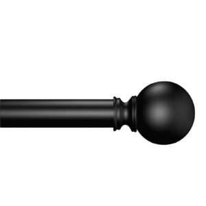 Joydeco robuste Gardinenstangen für Outdoor-Fenster - 3 bis 66 cm, verstellbar, robust, perfect für große Fenster, Schwa