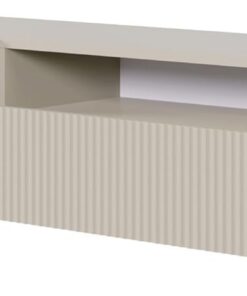 Veldio TV-Schrank Sideboard 175 cm Hängend Mit Offenem Fach Gefräste Graubeige Front Fernsehtisch | Veldio 175 cm Hänge