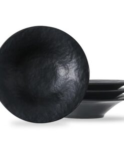 Elegante Porzellanteller Set mit 4 pièces, 20,3 cm, runde Vorspeisenteller, perfekt für Salat, Party, spülmaschinen- und