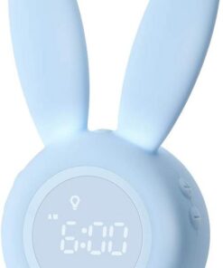 Baby Kinder Lichtwecker Hasenwecker Uhr - zeitgesteuertes Nachtlicht & lautstarke Alarme für Kinder | Ideal zum Erwachen