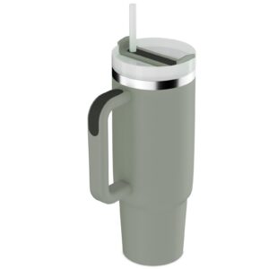 YOUEXPERT 30 oz Isolierte Becher mit Griff und Deckel, Outdoor Becher Edelstahl für Sport und Reise, 30 oz Lorbeerblatt