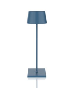 Palmina 842 Led Tischlampe, Dimmbar, Kabellos, IP54-Schutz, Lampe Für Innen- Und Außengebrauch, Abendessen Und Lesen, Bl