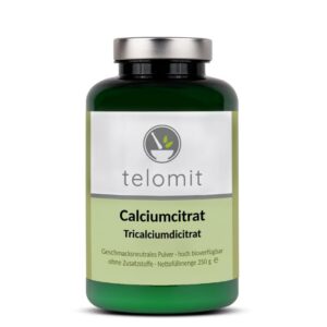 Telomit® Calciumcitrat für Erwachsene zur täglichen Versorgung | Telomit® Calciumcitrat 250 g zur starken Knochengesund
