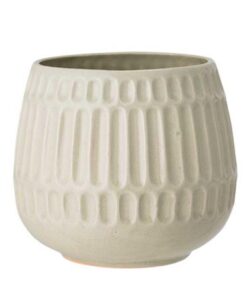 Retro Nordring Übertopf für Zimmerplanten - Vintage Keramik Design - Riff L (16,5 cm ø) - cloud | Vintage Nordring Über