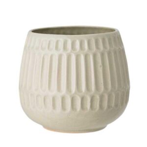 Retro Nordring Übertopf für Zimmerplanten - Vintage Keramik Design - Riff L (16,5 cm ø) - cloud | Vintage Nordring Über