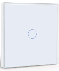 BSEED Touch-Schalter: 1 Gang, 1 Weg, weiß, LED-Anzeige, Touchscreen, Kristallglas, neutraler Draht frei | BSEED Touch-S