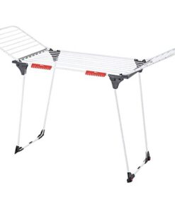 Vileda King Plus Wäscheständer, 20 m Leinenlänge für 1-2 Waschladungen, XXL-Leinen, 2 Kleinteilehalter, Eko-Verpackung