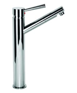 SCHÜTTE 79111 CORNWALL Hohe Waschtischarmatur - Moderne Badarmatur für Edwardäre - Wasserhahn Bad hoch - Chrom, Edelstah