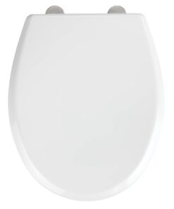 WENKO WC-Sitz Gubbio - Antibakterielles Duroplast, Absenkautomatik und Fix-Clip, 37 x 44,5 cm, Weiß WENKO WC-Sitz Gubb
