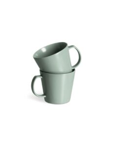 SPRINGLANE Tassen 2er-Set + Skandinavisches Design + New Bone Keramik – Mintfarbig matt Sweet Scandi für Kaffeeliebhaber