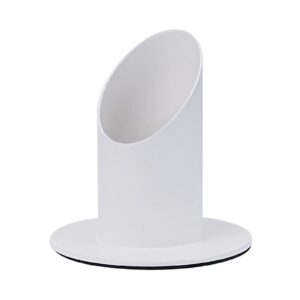 Kommunionkerze Kerzenständer Weiß 4 cm Metall, Taufkerzenständer, Stabkerze Deko