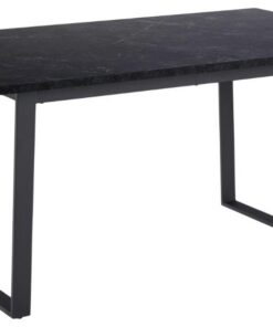 AC Design Furniture Albert Esstisch - Perfekter Küchentisch für Familie mit Marmoroptik und stabilen Metallbeinen, 6 Per