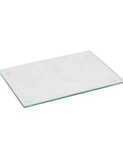 Harbour Housewares Glas-Schneidebrett 30x20 cm Transparent - Schneideunterlage für Küche Kochen Backen