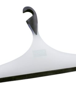 WENKO Badezimmerwischer XXL - Universalwischer für Bad und Dusche, 34 x 21 x |5 cm, Schwarz/Weiß
