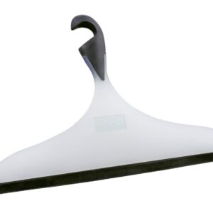 WENKO Badezimmerwischer XXL - Universalwischer für Bad und Dusche, 34 x 21 x |5 cm, Schwarz/Weiß