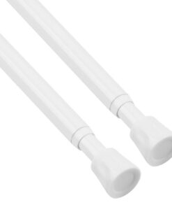TYRON weiße verstellbare Gardinenstange 45,7 bis 71,1 cm, ideal für Fensteroki TYRON weiße federbelastete Gardinenstang