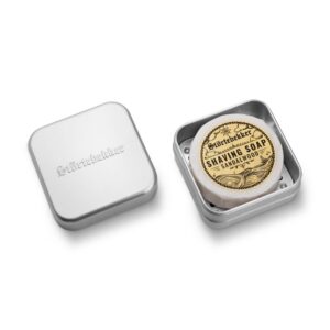 Störtebekker® Premium Rasierseife & Seifendosen Set - Alu-Seifendose inkl. Handgefertigte Sandelholz Rasierseife - Vegan