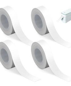 Thermo Etikettenband Weiß 15 mm X 4 m für Drucker und Etikettendruckpapier, Selbstklebend Rollen für Haus, Büro und Schu