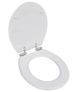 Xichuzi Toilettensitz MDF Deckel mit Absenkautomatik - Design und Funktion für Ihr Bad - Klodeckel Weiß Xichuzi Toilette