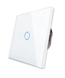 CNBINGO Touch Lichtschalter unterputz - Einfach zu bedienen - Ideal für Wohnzimmer - Glas Panel und Status-LED - 800W/Fa