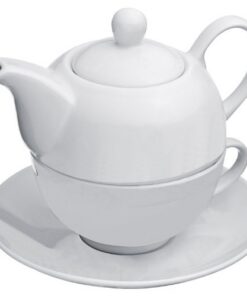 Teegenuss Single Tee-Set Weiss Geschenkidee