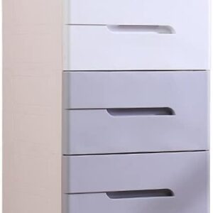Kunststoff-Aufbewahrungsbehälter mit Schubladen für die Organisation im Wohnzimmer, 5 Ebenen, weiß-grau, Schlafzimmerein
