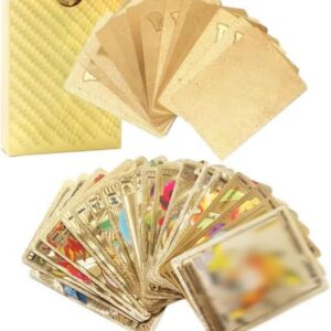 MDFULXG 55 Stück Gold Karten for Pokemon - Sortierte V-Card Goldfolienkarten mit Deck Box | MDFULXG Vstar Vmax Goldfoli