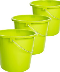 Eimer Putzeimer 5L 3er Set Plastikeimer in Gelb - Lebensmittelsichere Wassereimer für Hausreinigung - Langlebige Qualitä