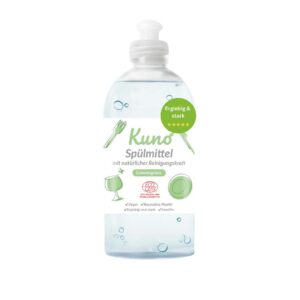 Kuno - Geschirrspülmittel, biologisch abbaubar und vegan, hautpflegend durch Urea, entfettend, flüssig und stark (500 ml