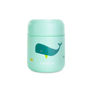 Miniland Baby-Thermos Speisen 280ml Edelstahl Halt Temperatur 24h Auslaufsicherer Verschluss Doppelwand-Isolation
