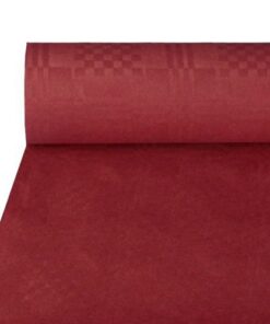 NEU Tischdecke Bordeaux | Damastprägung für Einladungen und Alltag | Qualitätliche Dekoration für Ihr Esszimmer 50x1m