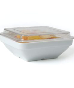 Holst Porzellan Schale mit Deckel GVQ 025 SET 2N 0,25l 14cm glasklar weiß transparent